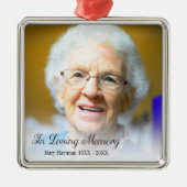 Gedenkfoto in liefdevolle herinnering Grootmoeder Metalen Ornament (Voorkant)