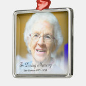 Gedenkfoto in liefdevolle herinnering Grootmoeder Metalen Ornament (Links)