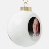 Gedenkfoto in liefdevolle herinnering Vader Keramische Bal Ornament (Links)