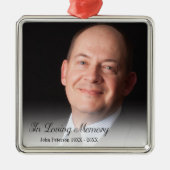 Gedenkfoto in liefdevolle herinnering Vader Metalen Ornament (Voorkant)