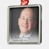 Gedenkfoto in liefdevolle herinnering Vader Metalen Ornament (Links)