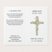 Gedenkfoto kaart te vroeg weg begrafenisvers (Buitenkant ongevouwen)