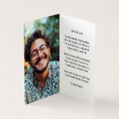 Gedenkfoto kaart te vroeg weg begrafenisvers (Binnen)