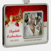 Gedenkfoto Kerstmisster Decoraties Verzilverd Omlijst Ornament (Rechts)