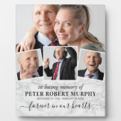 Gedenkfoto marmer in liefdevolle herinnering fotoplaat (Voorkant)