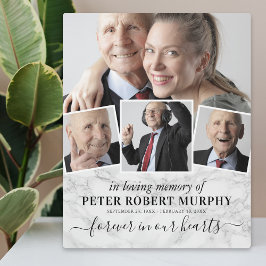 Gedenkfoto marmer ter nagedachtenis fotoplaat