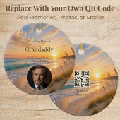 Gedenkfoto met QR-code van Oceaanomhelzing Keramisch Ornament