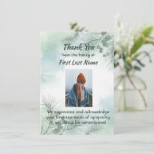Gedenkfoto Viering van het leven Dank u Bedankkaart (Staand voorkant)