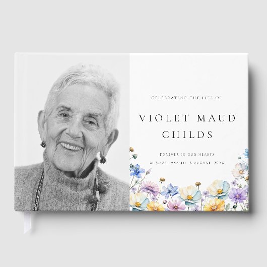 Gedenkfoto Viering van het leven Gastenboek (Voorkant)