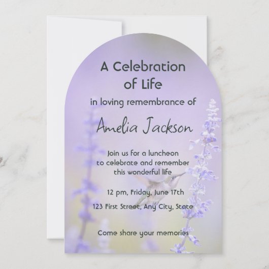 Gedenkfoto Viering van het leven Keepsake Kaart (Achterkant)