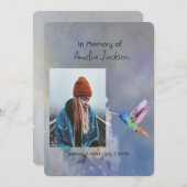 Gedenkfoto Viering van het leven Keepsake Kaart (Voorkant / Achterkant)