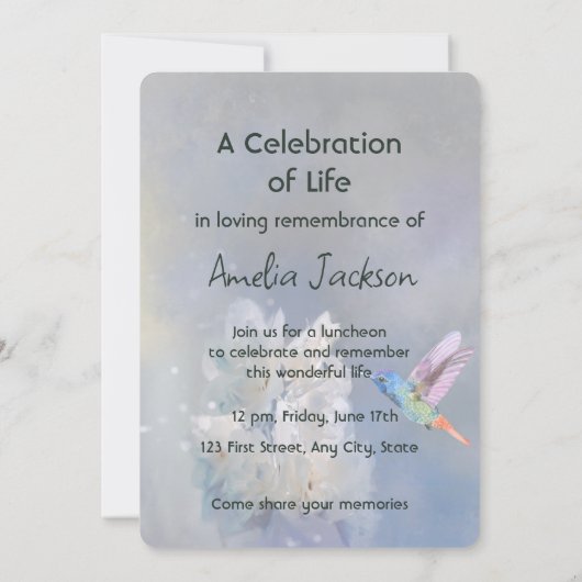 Gedenkfoto Viering van het leven Keepsake Kaart (Achterkant)