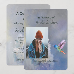 Gedenkfoto Viering van het leven Keepsake Kaart