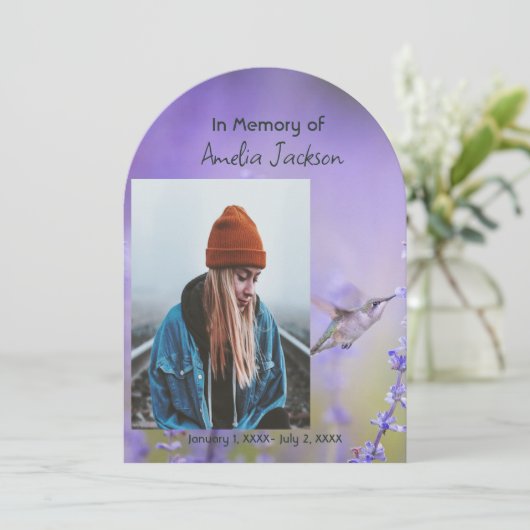 Gedenkfoto Viering van het leven Keepsake Kaart (Staand voorkant)