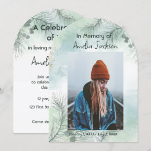 Gedenkfoto Viering van het leven Keepsake Kaart