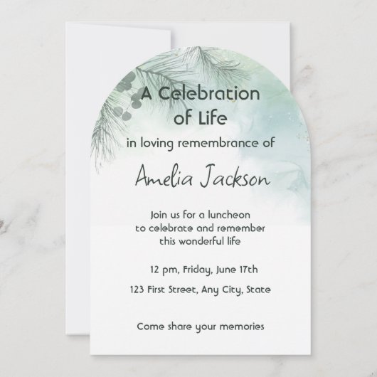 Gedenkfoto Viering van het leven Keepsake Kaart (Achterkant)