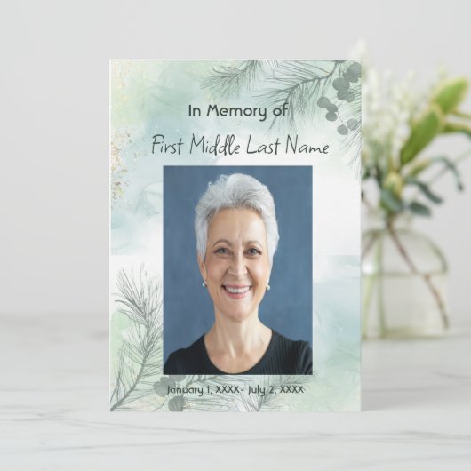 Gedenkfoto Viering van het leven Keepsake Kaart (Staand voorkant)