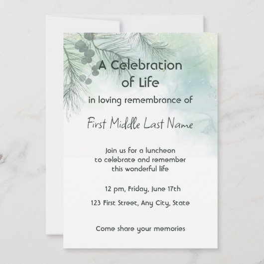 Gedenkfoto Viering van het leven Keepsake Kaart (Achterkant)