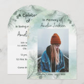 Gedenkfoto Viering van het leven Keepsake Kaart (Voorkant / Achterkant)