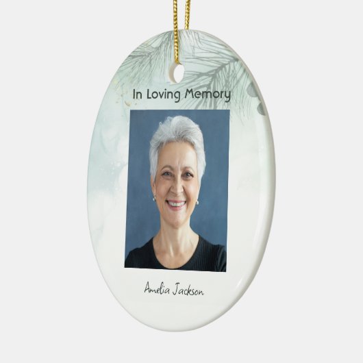 Gedenkfoto Viering van het leven Keepsake Keramisch Ornament (Links)