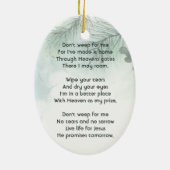 Gedenkfoto Viering van het leven Keepsake Keramisch Ornament (Achterkant)