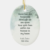 Gedenkfoto Viering van het leven Keepsake Keramisch Ornament (Achterkant)