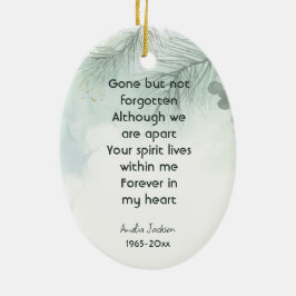 Gedenkfoto Viering van het leven Keepsake Keramisch Ornament