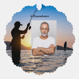 Gedenkfoto Viering van het leven Keepsake Ornament Kaart