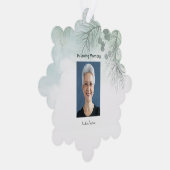 Gedenkfoto Viering van het leven Keepsake Ornament Kaart (Rechts)