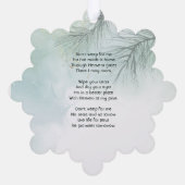 Gedenkfoto Viering van het leven Keepsake Ornament Kaart (Achterkant)