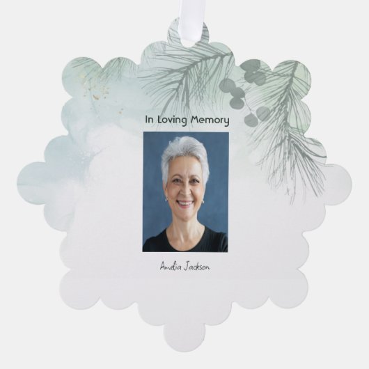 Gedenkfoto Viering van het leven Keepsake Ornament Kaart (Voorkant)