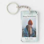 Gedenkfoto Viering van het leven Keepsake Sleutelhanger (Voorkant)