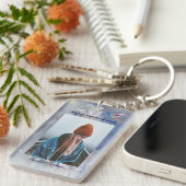 Gedenkfoto Viering van het leven Keepsake Sleutelhanger (Voorkant Rechts)