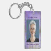 Gedenkfoto Viering van het leven Keepsake Sleutelhanger (Voorkant Links)