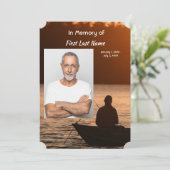 Gedenkfoto Viering van het leven, Uitnodigen Kaart (Staand voorkant)