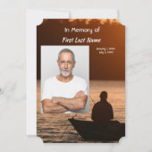 Gedenkfoto Viering van het leven, Uitnodigen Kaart (Voorkant)