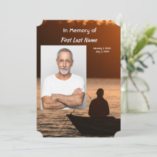 Gedenkfoto Viering van het leven, Uitnodigen Kaart