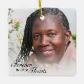 Gedenkfoto voor altijd in ons hart Moeder Keramisch Ornament (Voorkant)