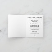 Gedenkkaart . Elegant kruis Aankondiging (Binnen)