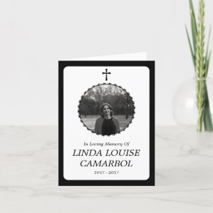 Gedenkkaart . Elegant kruis Aankondiging