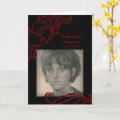 gedenkkaarten: rood bloeien kaart (Gele Bloem)