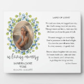 Gedenkplaat Herdenking Gedicht en Fotoweergave Fotoplaat (Voorkant)