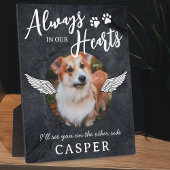 Gedenkplaat met engelenvleugels voor huisdier fotoplaat