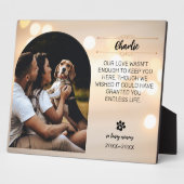 Gedenkplaat met foto van de hond - formaat 20x25 c fotoplaat (Zijkant)