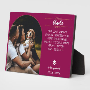 Gedenkplaat met foto van hond - Op maat gemaakt G Fotoplaat