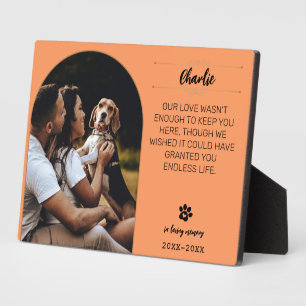 Gedenkplaat met foto van hond - Op maat gemaakt G Fotoplaat