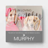 Gedenkplaat met foto voor huisdier fotoplaat (Voorkant)