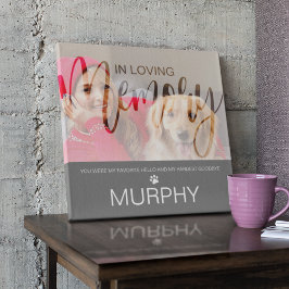 Gedenkplaat met foto voor huisdier fotoplaat