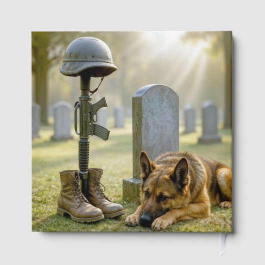 Gedenkplaats van de soldaat met hond gastenboek (Achterkant)