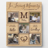 Gedenksteen huisdier herinnering gepersonaliseerd  fotoplaat (Voorkant)